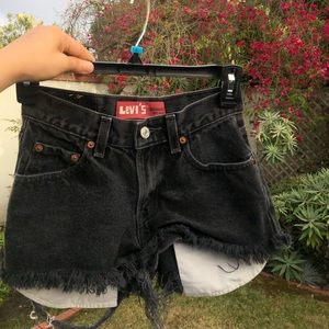 black, original Levi shorts